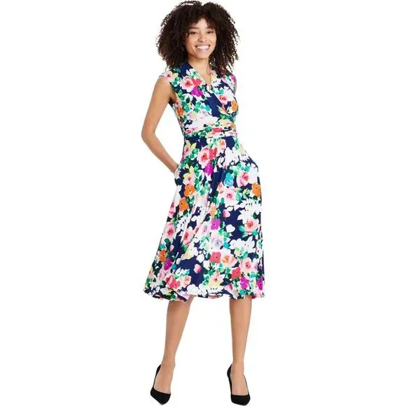 Jessica Howard Womens Floral A-line Dress, NWT - Picture 1 of 2